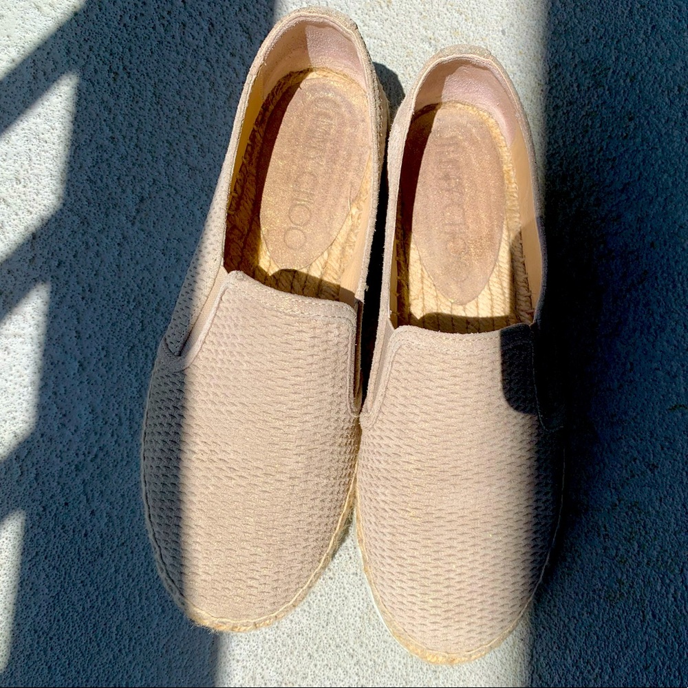 Jimmy Choo Woven Flat Slip Ons